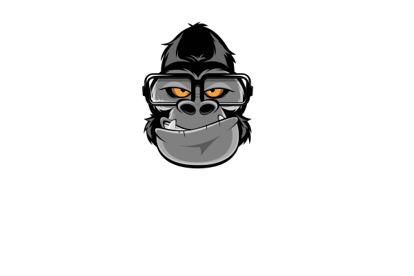 Gizmorilla's Logo - a gorilla head and title